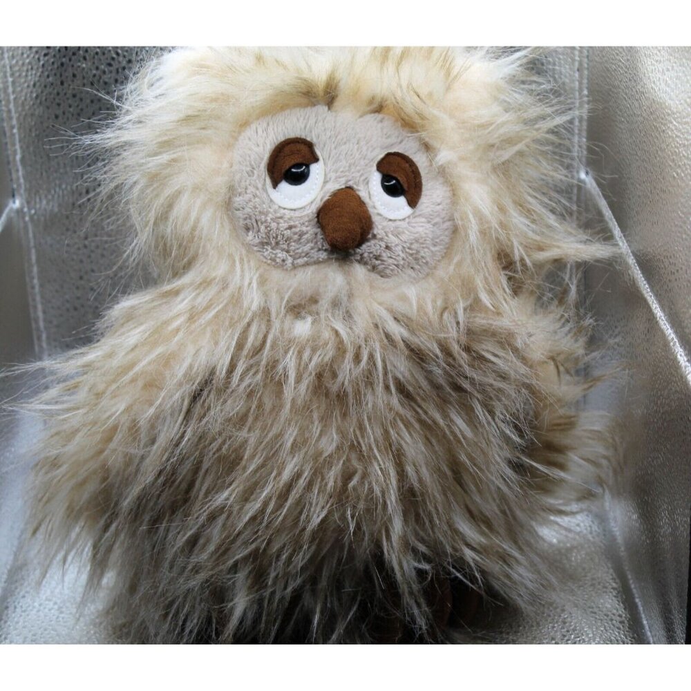 Jellycat Ania Owl Bird Stuffed Animal 10” Plush Retired Multi Colored Tan Brown